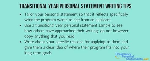 transitional year personal statement print tips